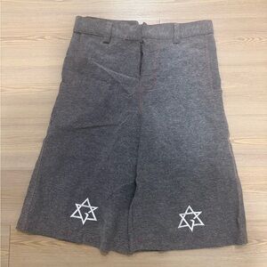 Gray Men's Shorts with Star Design